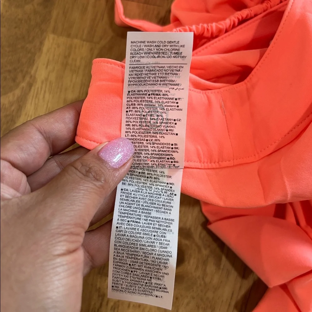 Athleta Women's Bright Coral Tank Top size M NWT - Picture 7 of 8